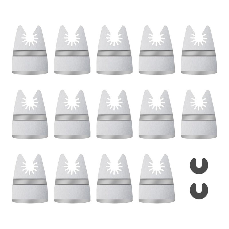 BBYPP 14pcs Oscillating Scraper Blades 2 Inch, Universal Oscillating Tool Multitool Rigid Scraper Blades for Carpet Tile Adhesives - Image 1